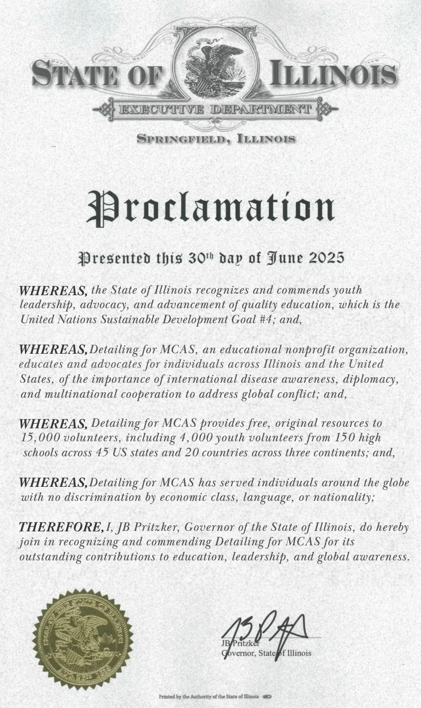 Governor Proclamation — Detailing for MCAS