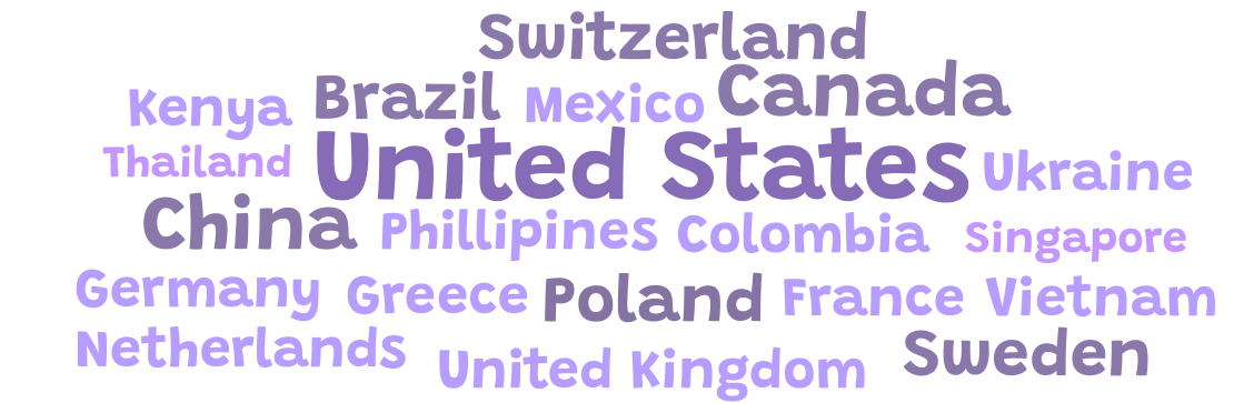 Map of countries Detailing for MCAS operates in